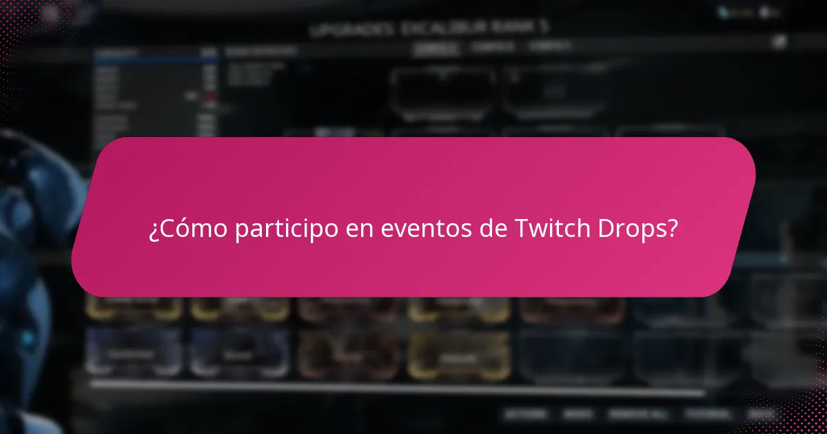 ¿Cómo participo en eventos de Twitch Drops?