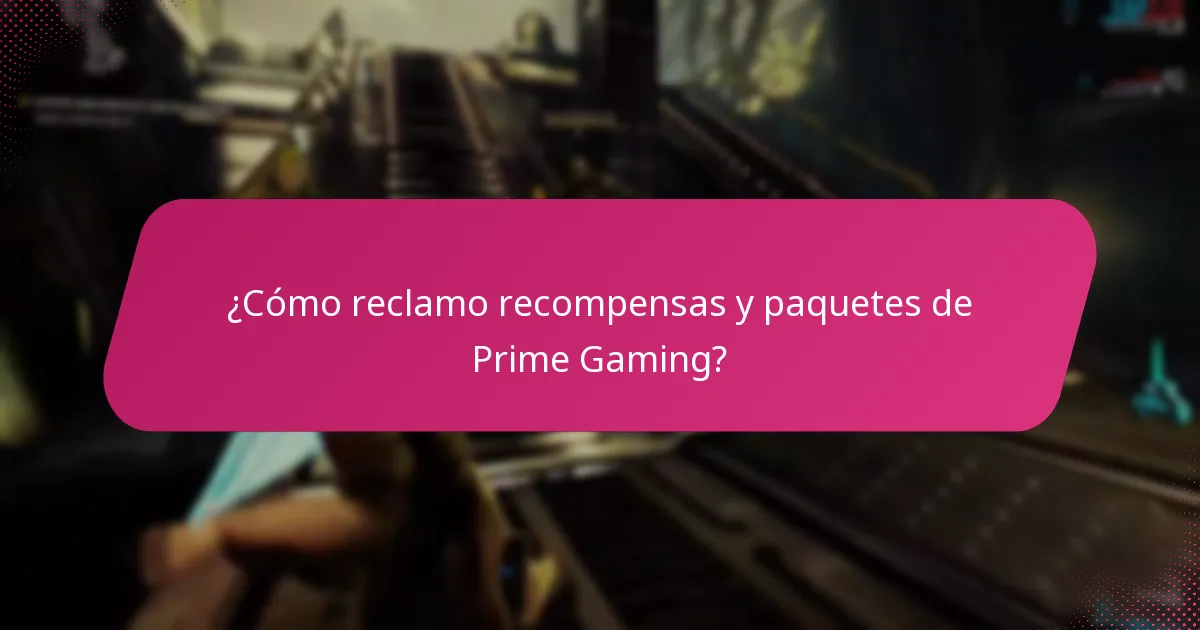 ¿Qué recompensas exclusivas puedo reclamar a través de Prime Gaming?